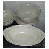 Vintage Set of Pfaltzgraff Tea Rose Serving Dishes