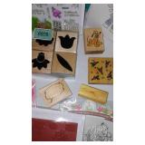 Large Assorted Craft Stamps and Supplies Lot