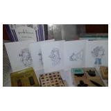 Large Assorted Craft Stamps and Supplies Lot