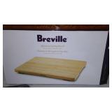 Breville Bamboo Cutting Board with Tart Pan and Kitchen Towels