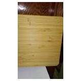 Breville Bamboo Cutting Board with Tart Pan and Kitchen Towels