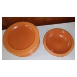 Set of 7 Red Wing Pottery Plates and Bowl - Vintage Dinnerware