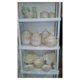 Pfaltzgraff  Tea Rose Design Canister Set and Serving Pieces.