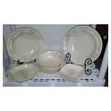 Pfaltzgraff  Tea Rose Design Canister Set and Serving Pieces.