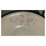 Pfaltzgraff  Tea Rose Design Canister Set and Serving Pieces.