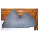 Vintage Ski-Inspired Stool and Decorative Mountain Cushion