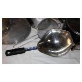 Assorted Cookware Collection including Pots, Pans, and Kettles