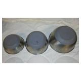 Lot of 8 Stainless Steel Mixing Bowls and Colanders