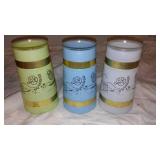 Vintage Siesta Ware Tiki Mugs with Wood Outrigger Canoe Carrier.