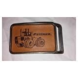 Steiger Tractor Buckle with Leather Inlay