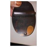 Vintage Denver Stock Show 1981 Copper Belt Buckle with Horse Design