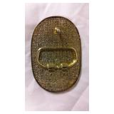 Ornate Eagle Design Belt Buckle with Floral Pattern