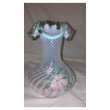 Fenton Glass Meadow Beauty Opalescent Swirl Optic 7.5 Inch Tall