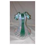 Fenton Glass Meadow Beauty Opalescent Swirl Optic 7.5 Inch Tall