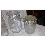 Set of 9 Glass Storage Jars with Airtight Lids