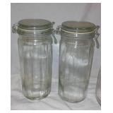 Set of 9 Glass Storage Jars with Airtight Lids