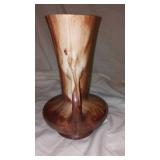 Pair of Vintage Rocky Mountain Pottery Romco Faux Wood Grain Handcrafted Ceramics Vases with Green Interiors