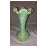 Set of 2 Vintage Shawnee Pottery Green Ruffled Edge