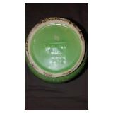 Set of 2 Vintage Shawnee Pottery Green Ruffled Edge