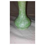 Set of 2 Vintage Shawnee Pottery Green Ruffled Edge