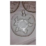 Set of 6 Vintage Hazel Atlas Clear Glass Apple Serving Dishes
