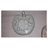 Set of 6 Vintage Hazel Atlas Clear Glass Apple Serving Dishes