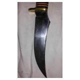 Vintage Hunting Knife with Leather Sheath by Western