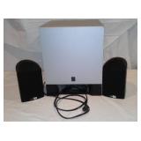 Yamaha Subwoofer and ORUM ROHN Speakers.