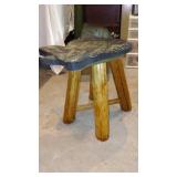 Wood Carved Bear Stool.