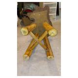 Wood Carved Bear Stool.