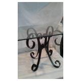 Metal and Glass End Tables.