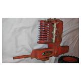 Case Metal Tractor, Tru Scale Square Baler, and Gambles Truck.