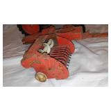 Case Metal Tractor, Tru Scale Square Baler, and Gambles Truck.