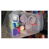 Tote Full of Storage Containers.