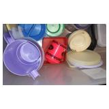 Tote Full of Storage Containers.