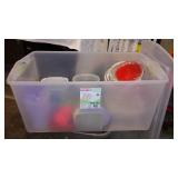 Tote Full of Storage Containers.