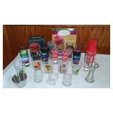Collection of various shot glasses and More.