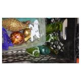 Storage Plastic Milk Crates (6) with contents.