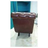 Faux Leather Button Tufted Chaise Lounge Chair