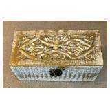 Two Decorative Distressed Style Dresser Boxes