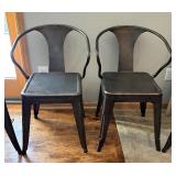 Four Tabouret Metal Chairs