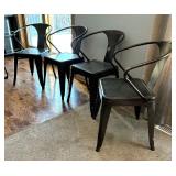 Four Tabouret Metal Chairs