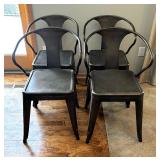Four Tabouret Metal Chairs