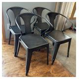 Four Tabouret Metal Chairs