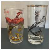 Assorted Pheasant and Grouse Motif Plates, Bowls and Glasses