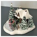 Two Thomas Kinkade Village Houses including Thomas Kinkade