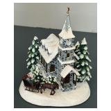 Two Thomas Kinkade Village Houses including Thomas Kinkade