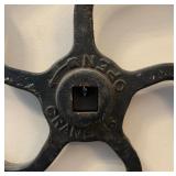 Variety of Vintage Decorative Items including Antique Adams Co. Cast Iron Round Metal Wall/Floor Grate Register