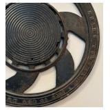 Variety of Vintage Decorative Items including Antique Adams Co. Cast Iron Round Metal Wall/Floor Grate Register