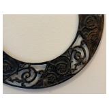 Variety of Vintage Decorative Items including Antique Adams Co. Cast Iron Round Metal Wall/Floor Grate Register